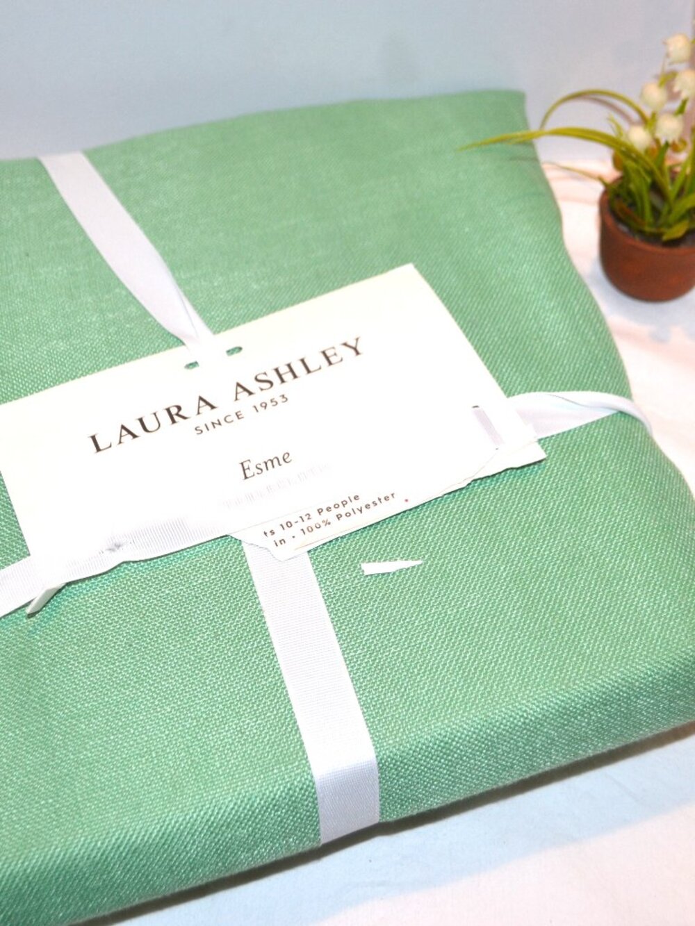 Tablecloth Esme Laura Ashley 60 x 120 True Green Casual to Formal